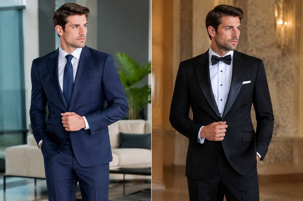 Diferencias entre traje y esmoquin: claves para elegir el atuendo adecuado